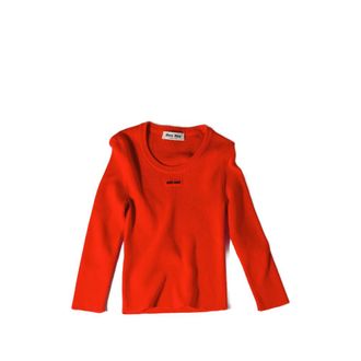 Miu Miu Cotton Crew-neck Sweater