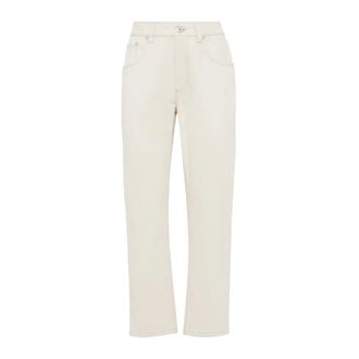 Brunello Cucinelli Mujer, Vaqueros, Beige, Talla: M