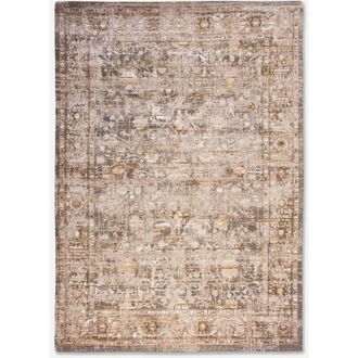 Louis De Poortere Dise&ntilde;o Ushak - Alfombra Cl&aacute;sica Anticuaria - Hecha En B&eacute;lgica - Acabado A Mano - Antideslizante Natural - 100% Algod&oacute;n - Delicias Turcas - 170 X 240 C