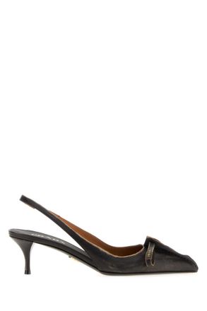 Prada Black Black leather pumps