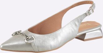 Heine Ballerina HEINE, Damen, Gr. 35, silberfarben, Synthetik, Schuhe Ballerina