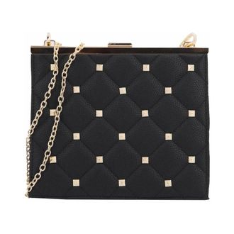 Menbur Bolso Acolchado Detalle Tach - Dames - Clutches - Zwart - ONE Size - Tassen