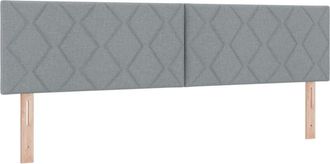vidaXL Fabric Headboard Geometric Manual Light grey 180 cm Fabric Vidaxl
