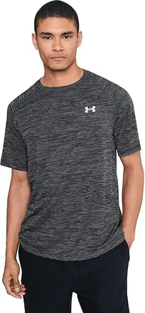 Under Armour Tech Textured Short Sleeve T-Shirt Mens Workout Black/White : 2XL