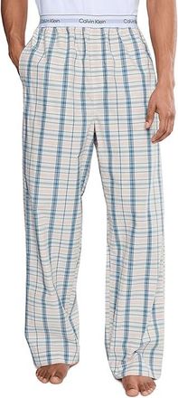 Calvin Klein Underwear Cotton Poplin Sleep Pants Mens Jumpsuit & Rompers One Piece Silo Plaid Chalk : LG