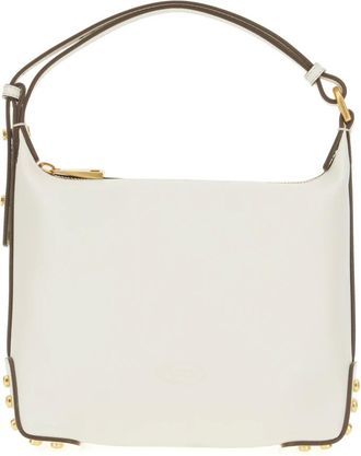 Tod's Tods, Handbags, female, White, Size: ONE SIZE Studded Mini Shoulder Bag