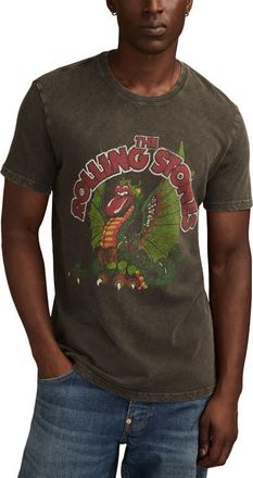 Lucky Brand Rolling Stones Dragon Cotton Graphic T-Shirt in Beluga at Nordstrom, Size Xx-Large