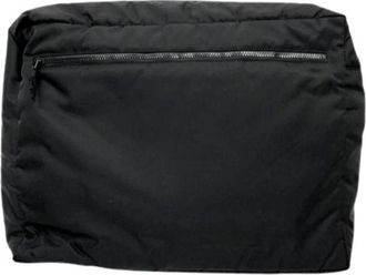 Bottega Veneta Pre-owned Nylon Pouch - Dames - Vintage Clutch - Zwart - ONE Size - Nylon - Vintage