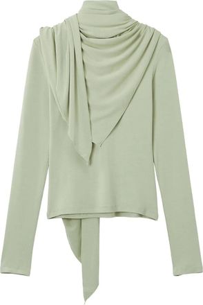 B+ab Top met lange mouwen en sjaalhals - Groen