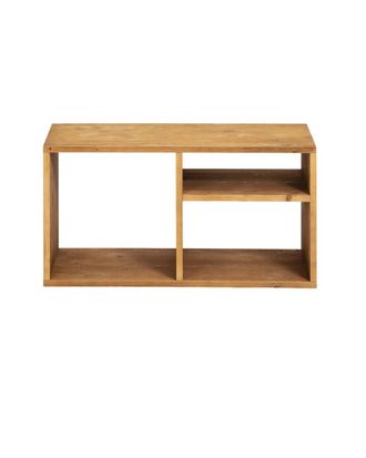 Hannun Mesa auxiliar estanter&iacute;a madera maciza de abeto en color beige