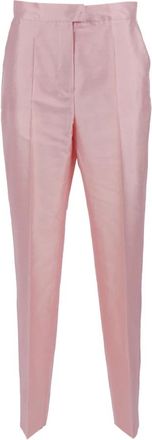Max Mara Broeken, Dames, Roze, M, Leer, Pantalone lungo Mseorata