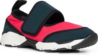 Marni Womens Fuchsia And Green Lycra Mary Jane Sneaker Polyamide Trainers