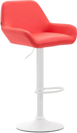 Clp Taburete De Bar Braga En Simil Cuero Rojo Blanco