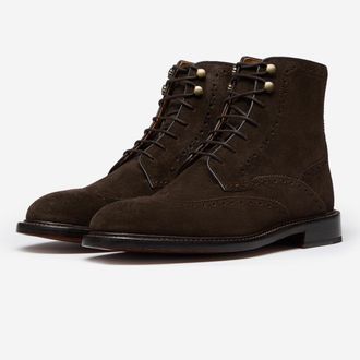 Oliver Sweeney Mens Gortbrack Suede Chocolate - Brown - Size UK 10