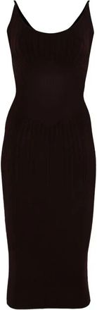 MUGLER Ribbed Midi Dress - Womens - Nylon/Rayon/Elastane