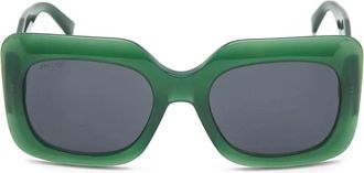 Jimmy Choo London Occhiali da sole tondi con placca logo - Verde