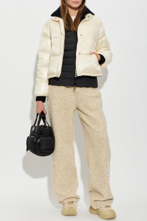 Moncler Wide-leg Trousers, Womens, Cream