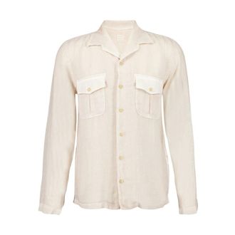 120% Lino Soft Fade Linen Shirt with Pockets - male - 120% Lino - Casual Shirts - Beige - 2XL - Shirts