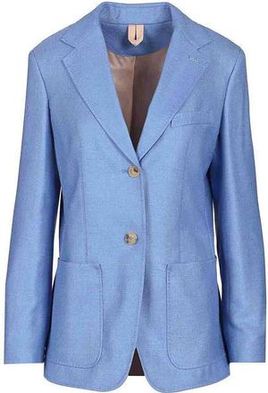 Max Mara Single-Breasted Wool And Silk Canvas Blazer