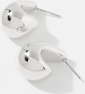 Simons Womens Shimmery dome earrings