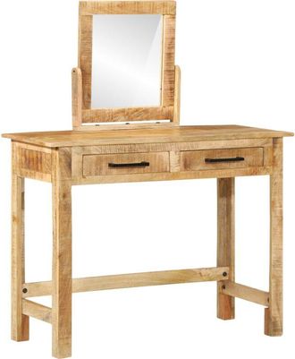 vidaXL Vidaxl - Mesa de tocador Marrón 100 x 40 x 120 cm Madera maciza de Mango