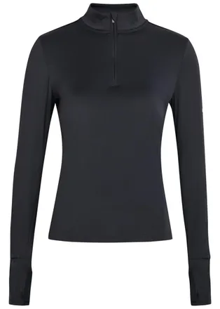Tala Ultralite Half-zip Stretch-jersey gym top - Navy - XL (UK16 / XL)