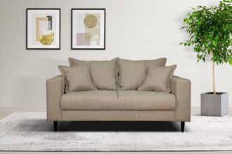 HOME AFFAIRE 2-Sitzer »VEYRAS, hoher Sitzkomfort, Masse B/T/H: 162/84/76 cm« mit Wellenunterfederung, incl. Rückenkissen und Zierkissen