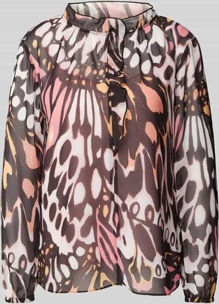 Marc Cain Relaxed Fit Bluse mit Stehkragen in Pink, Gr&ouml;&szlig;e 36