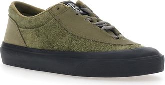 Stone Island Mens Low-Top Sneakers Green Suede Calf Leather Trainers