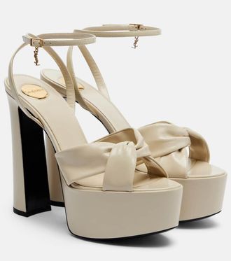 Saint Laurent Franciane leather platform sandals
