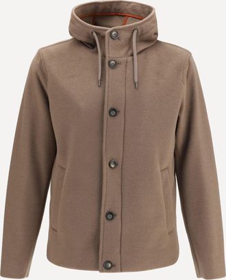 Herno Hooded button-front Jacket Male 50