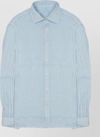 120% Lino linen shirt long sleeves striped pattern