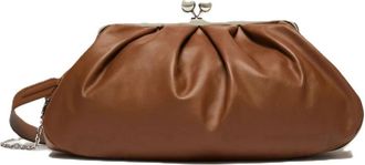 Max Mara Clutch - Dames - Clutches - Bruin - ONE Size - Leer - Tassen