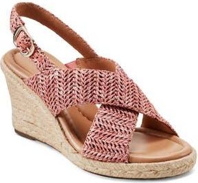 Easy Spirit Ariane Espadrille Slingback Platform Wedge Sandal in Pink at Nordstrom Rack, Size 6.5