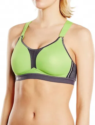 Anita Dynamix Star Maximum Support Sport Bra In Green/ Anthracite