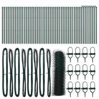 Berkfield Home Hexagon Fence Green 0.8x100 m Steel
