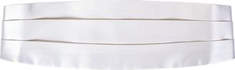 Tom Ford Mens Cummerbund White Silk Belt