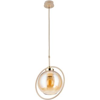 OEM L&aacute;mpara Colgante Galaxy De Cristal Beige, 1 Bombilla E27