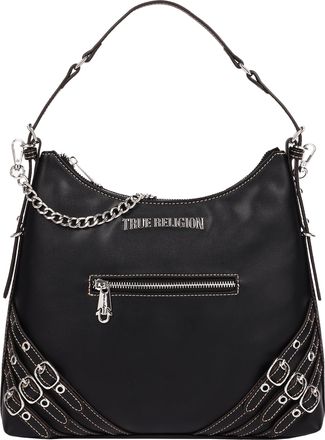 True Religion Triple Straps Large PU Hobo Bag