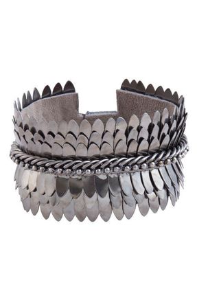 Deepa Gurnani Chiara Cuff Bracelet in Gunmetal at Nordstrom