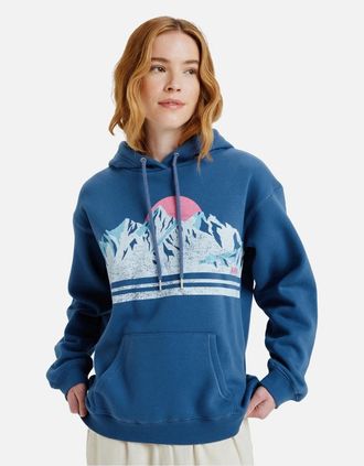 Roxy Womens Roxy Womens Surf Stoked VT Relaxed Hoodie - Blue - Size: 18/16