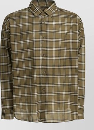 Burberry checked cotton casual shirt