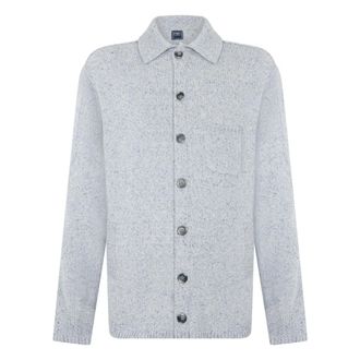 Fedeli Cardigans, male, Gray, Size: L Elegant Cardigan with Long Sleeves