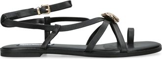 Steve Madden Womens Leather Napa Valley Black Sandals - Size UK 3