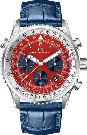 Oceanaut Mens Flight Red Dial Watch