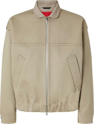 Ferrari Double Mackintosh Prince Of Wales Check Collar Blouson