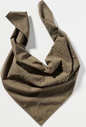 Damson Madder 100% Cotton Embroidered Hair Scarf