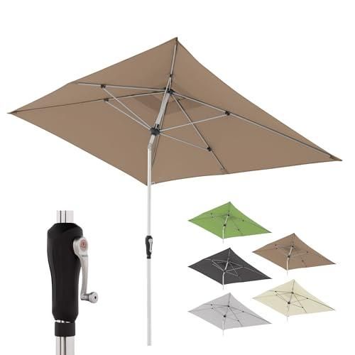 Tidyard Ampelschirm 300x300 Cm – Taupe, Aluminium-Mast, 8 Rippen, Kipp- & Drehbar, UV-Schutz