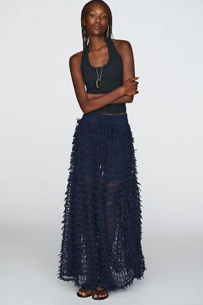 Maeve Playful Textured Midi Skirt