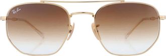 Ray-Ban Brown Gradient Irregular Unisex Sunglasses RB3707 001/51 54